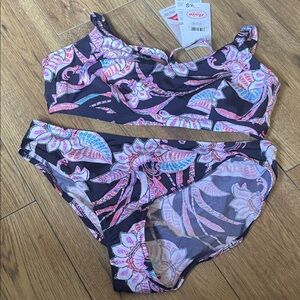 Floral Bikini Set with Pink and Black Design  3/$80